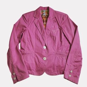 Robert Graham Western 100% Cotton Blazer Womens Size Small Light Pink LongSleeve